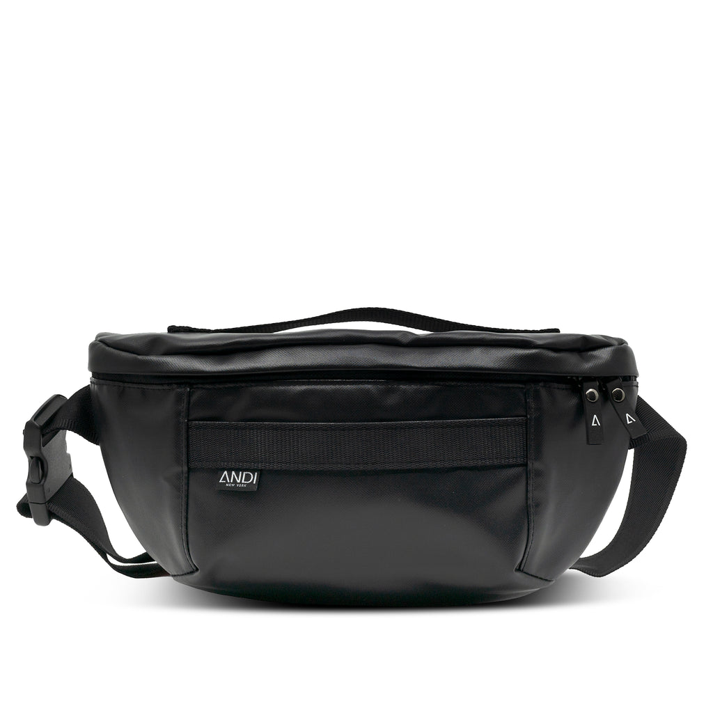 The ANDI hip pack in Onyx Un-Leather | Water resistant