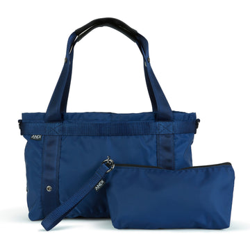 ANDI Small travel tote that converts to backpack | Navy blue | Water resistant