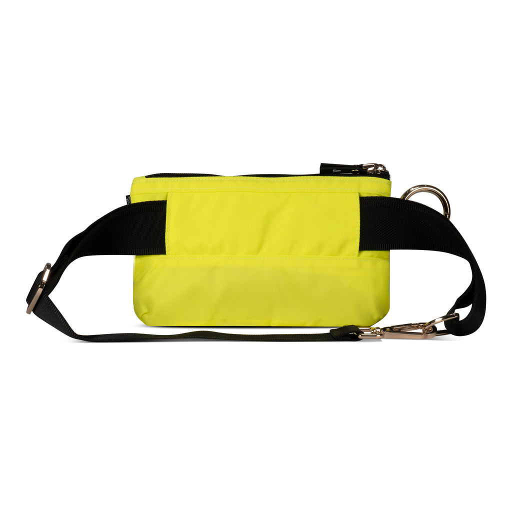 Hot yellow handheld small purse that converts to hip pack | ANDI Brand
