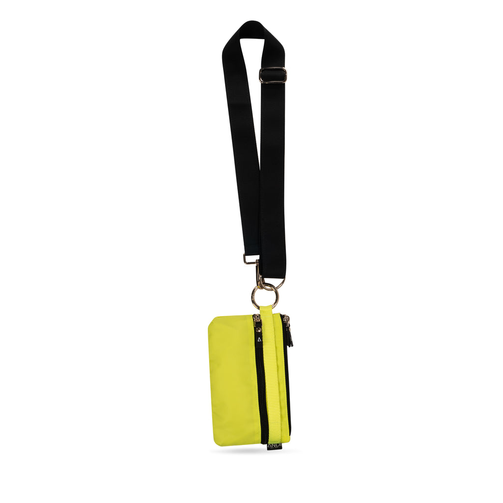 ANDI small belt bag in hot yellow color that converts to crossbody bag