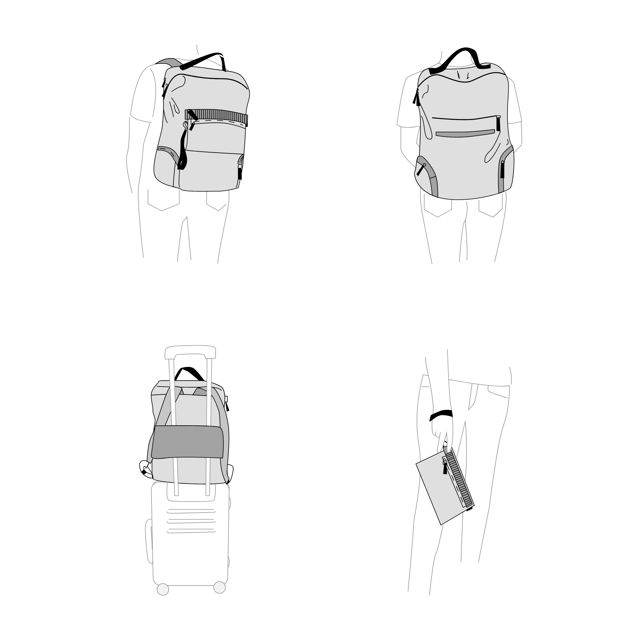 ANDI Backpack Uncamo Neon Pink Green Camo Travel Vacation School Work $220 Collections – ANDI main image 3