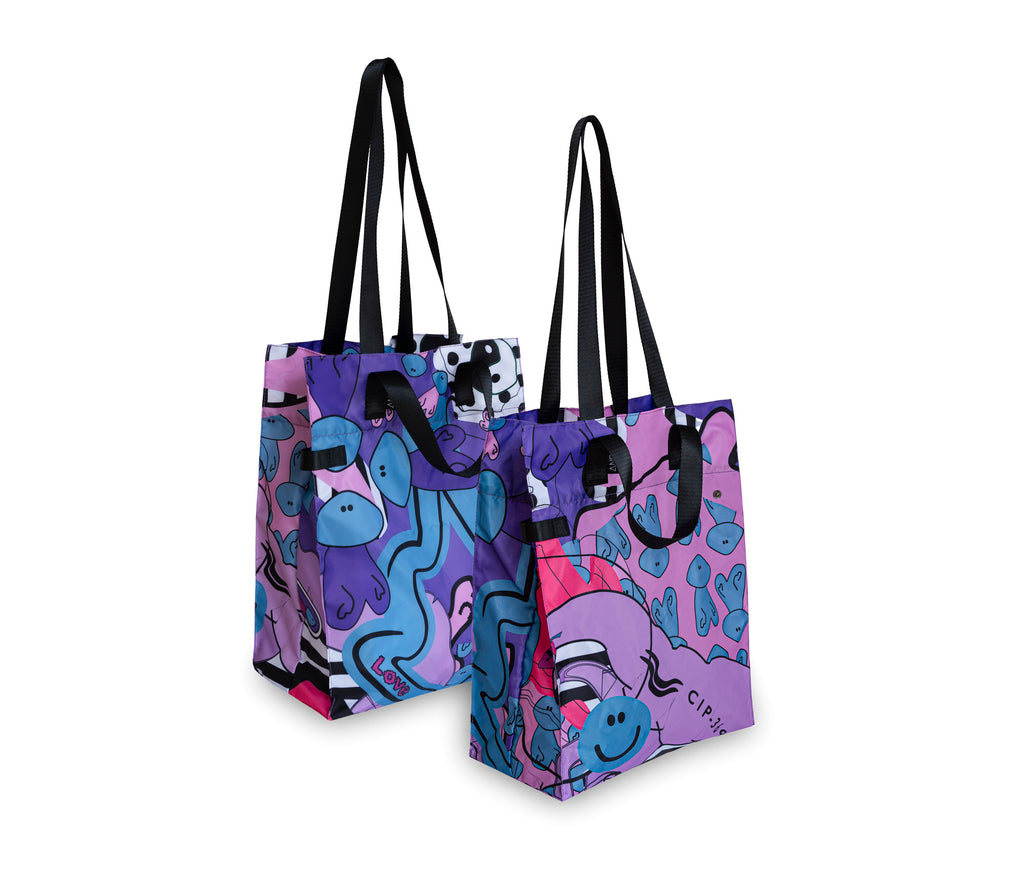Artwork by artist Z Hovak on ANDI light-weight washable and reusable shopping tote | Water resistant market bag