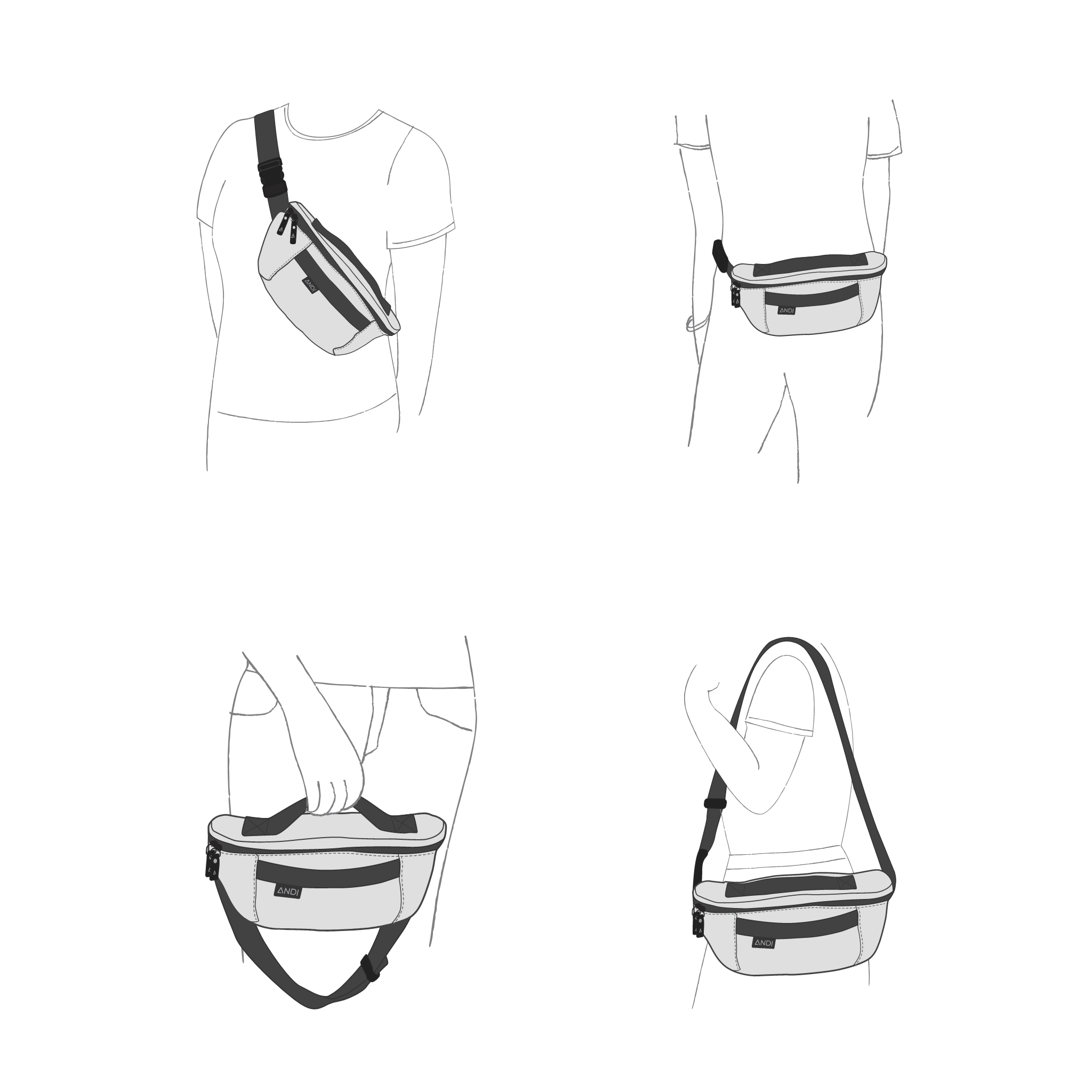 Shoulder Bag Anteprima韓国ブランド [Chemical Sports]☆BEST Fast shoulder bag All-Black