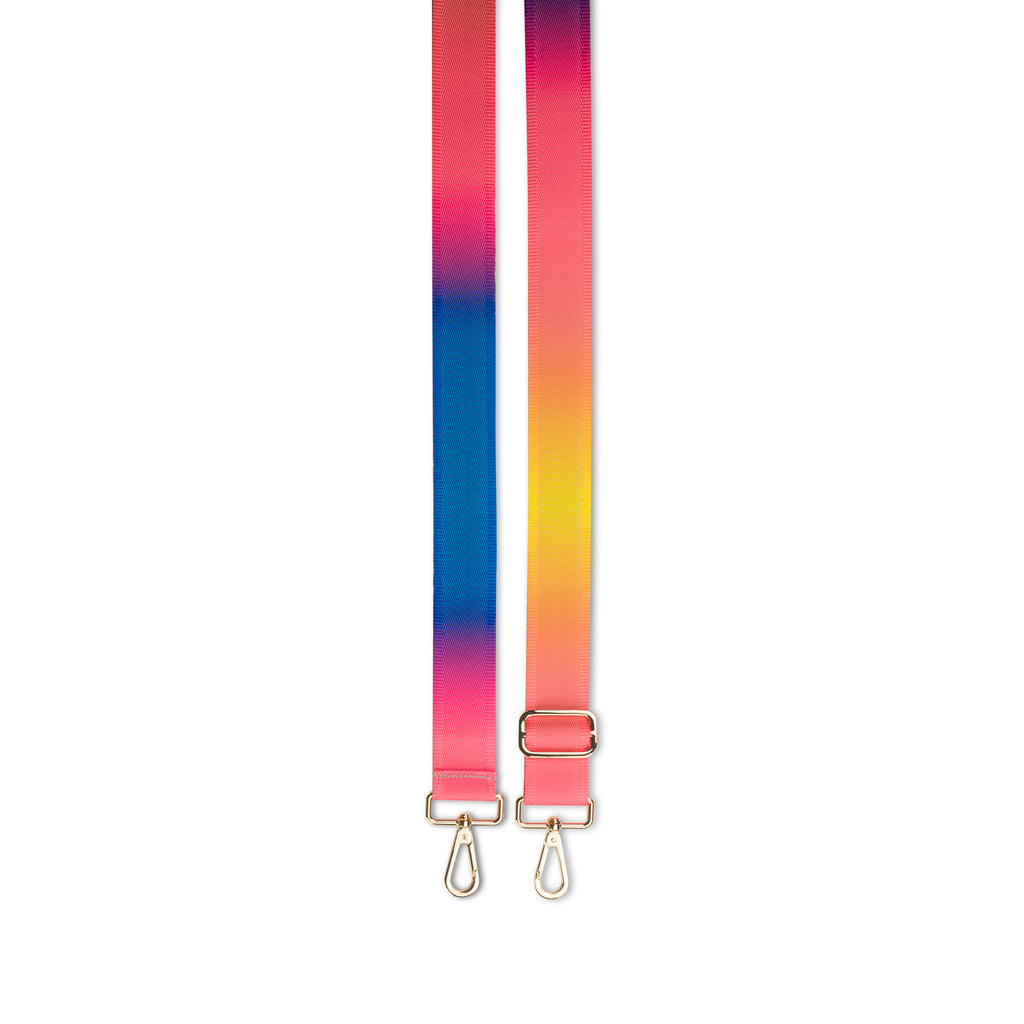 Colorful ANDI custom strap with gold hardware | Nylon crossbody strap
