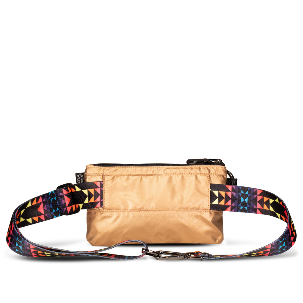 ANDI Convertible small belt bag pouch | Urban Clutch Techno Wanderer | Neon geometric print