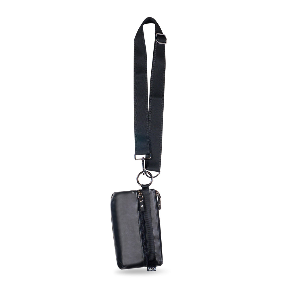 ANDI belt bag with removable and adjustable crossbody strap | Onyx Black