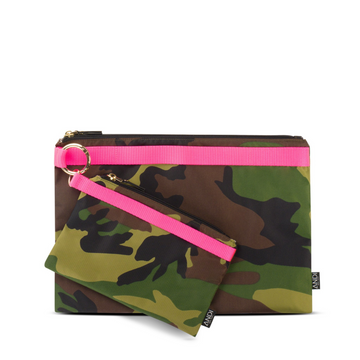Large and small detachable pouch bags | Camouflage | Hot Pink | ANDI Brand