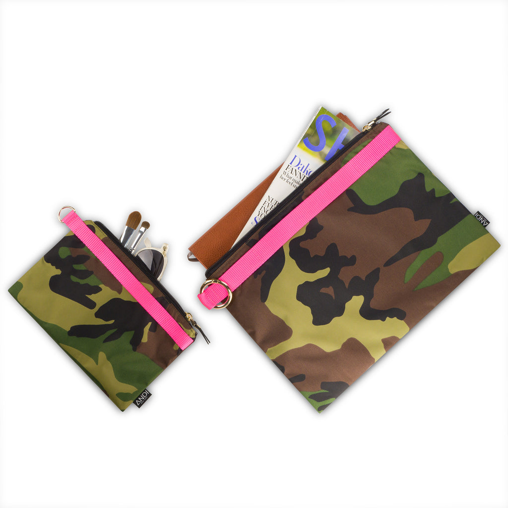 Detachable pouches for travel organization | Camo | ANDI Brand