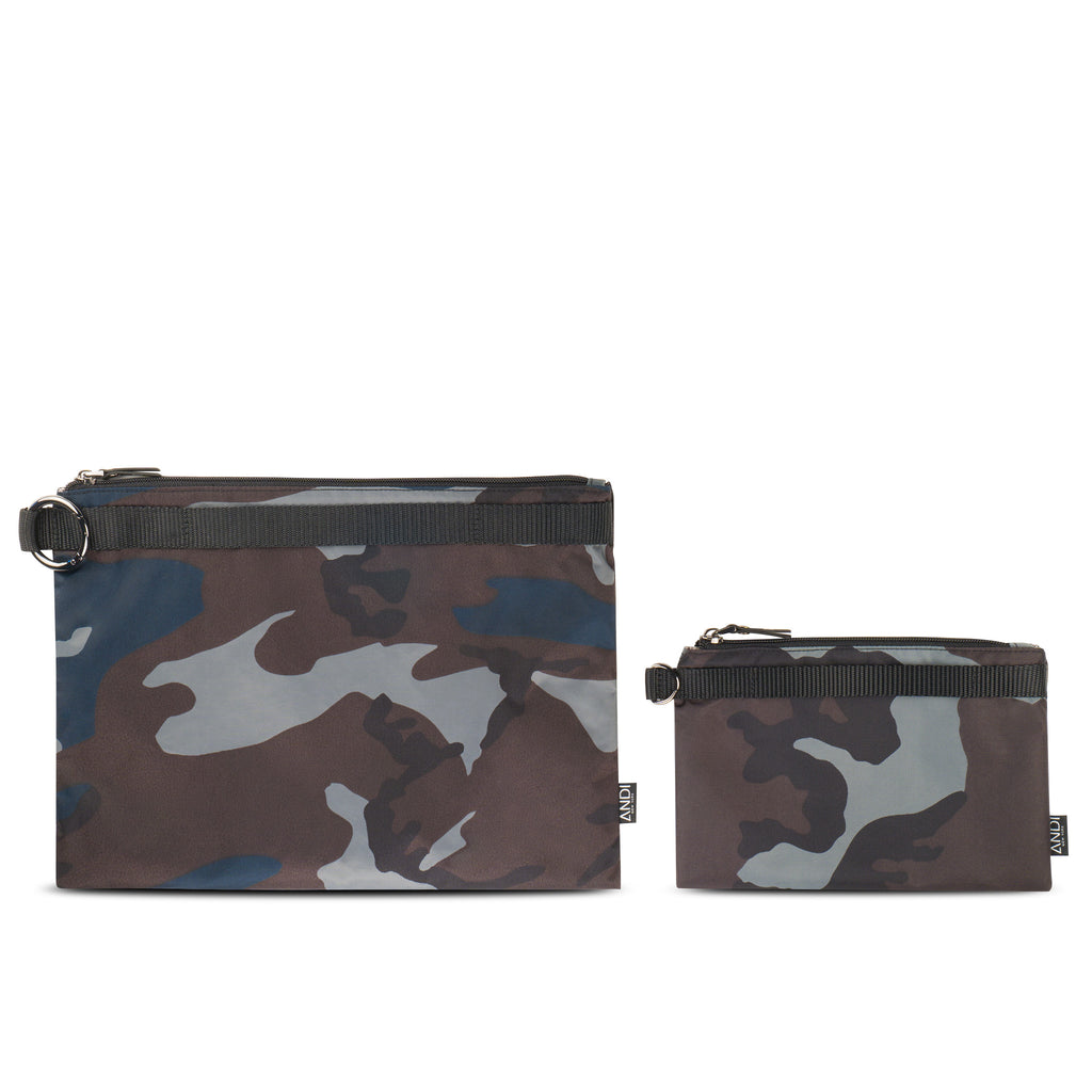 Large and small pouch bags for organization | Camo | ANDI Brand