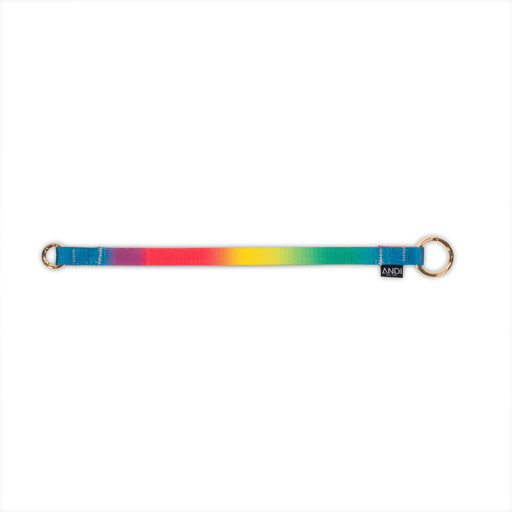 Colorful nylon key leash with ring clips on both sides | ANDI wristlet strap
