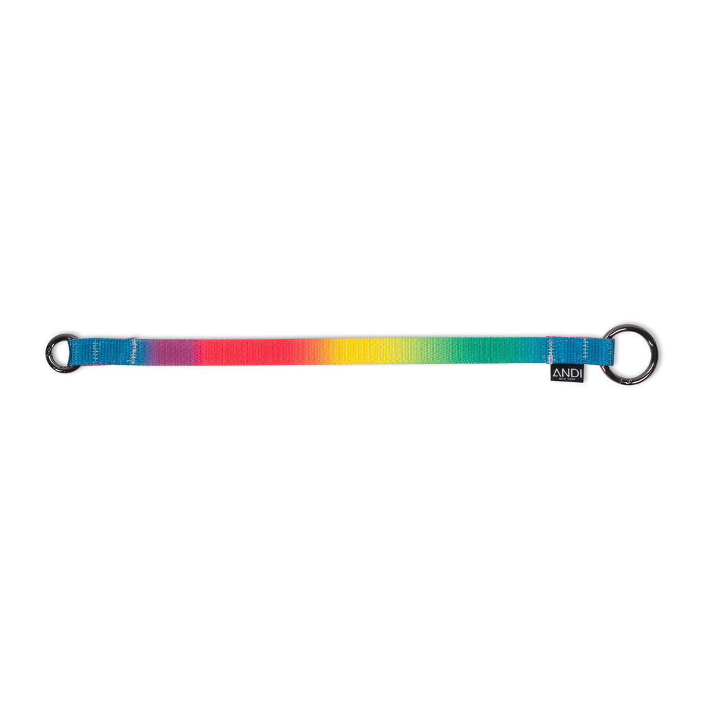 Colorful polyester key leash with two ring clips | ANDI Nylon Wristlet strap