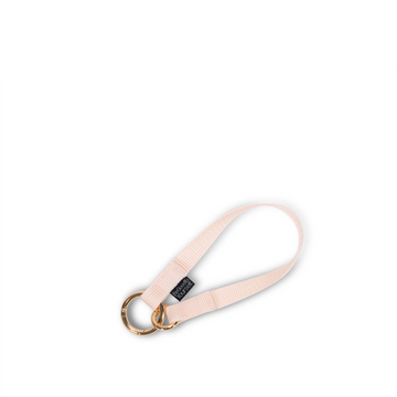 Nylon key leash that functions as a wristlet strap | Rose pink | ANDI Brand