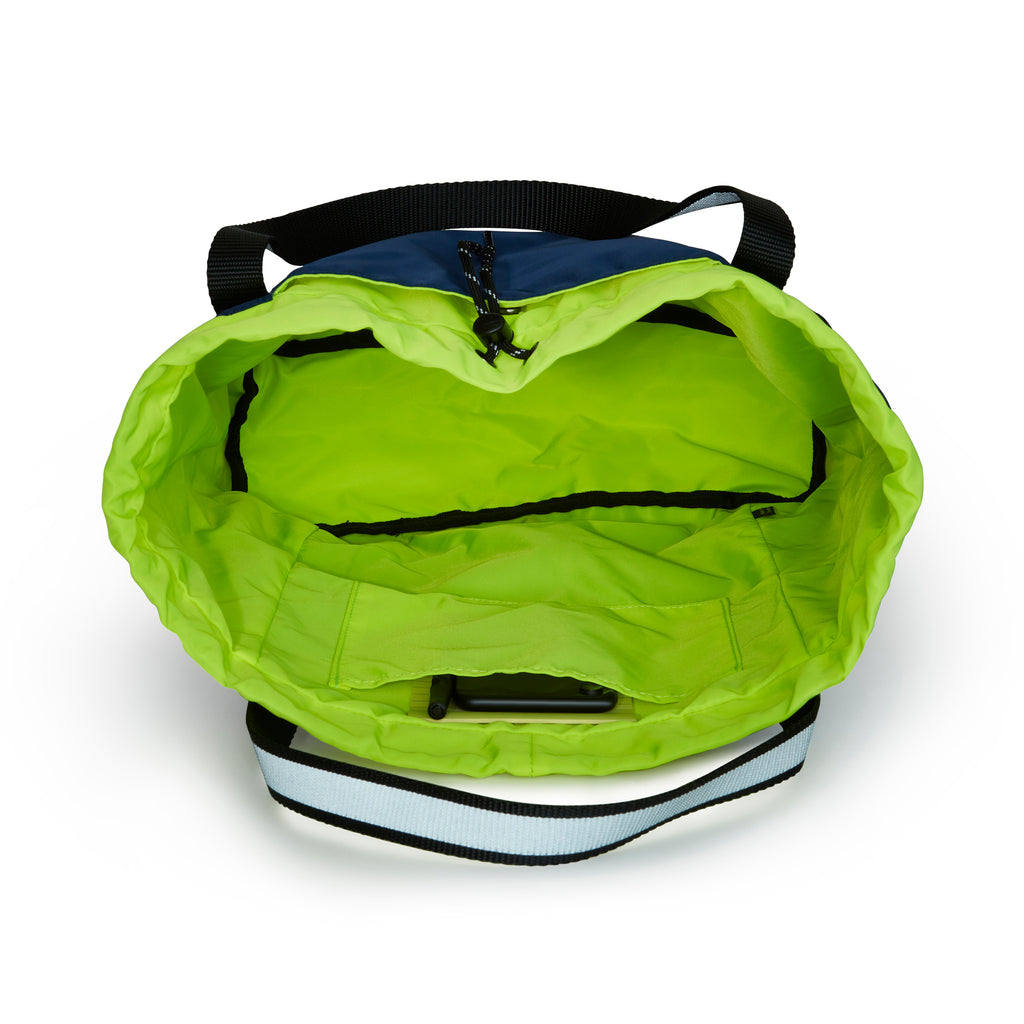 Ladies nylon gym backpack with reflective shoulder handles | Drawstring closure | ANDI Brand