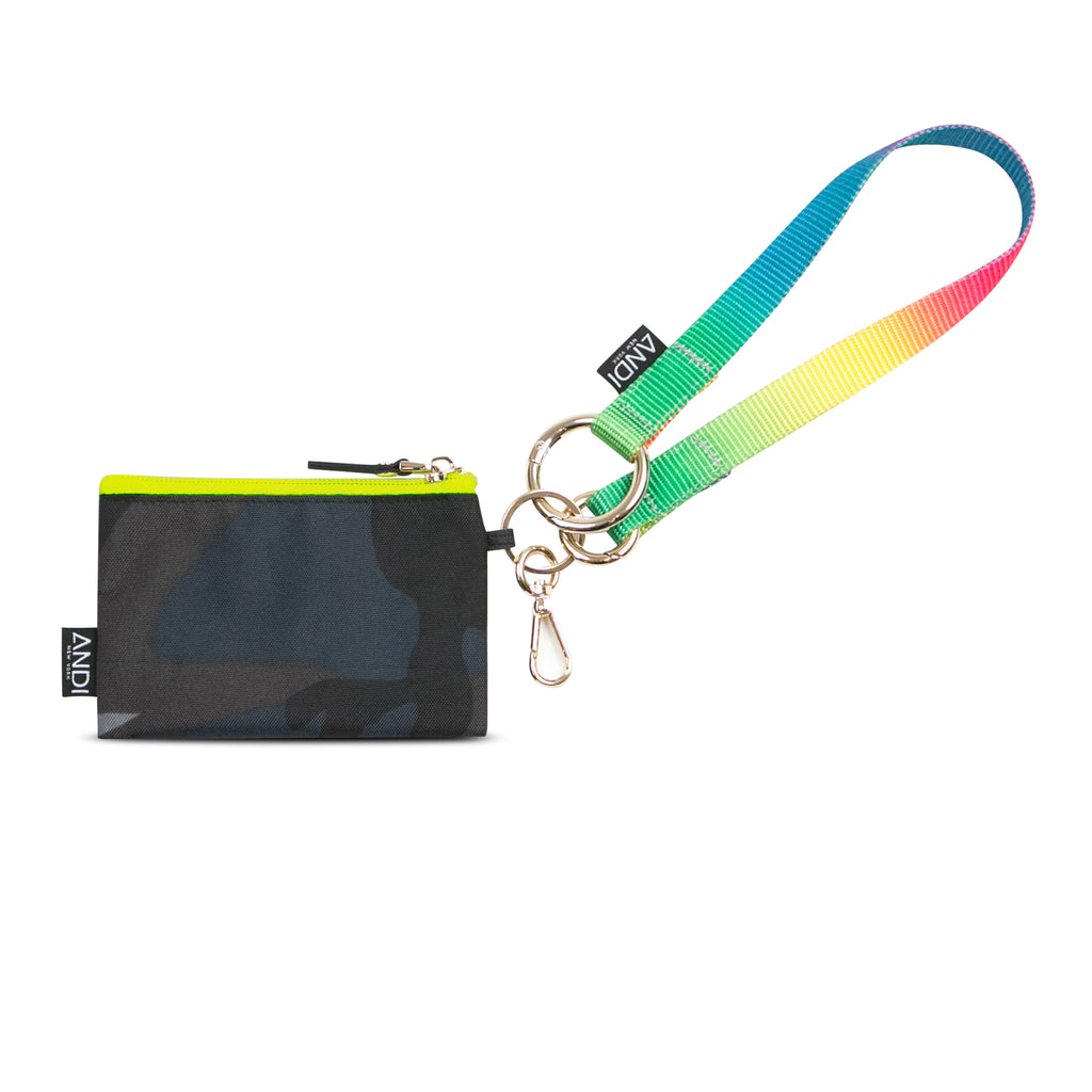 Colorful mini strap with ring clips that can connect to itself or any bag | ANDI Nylon Key Leash